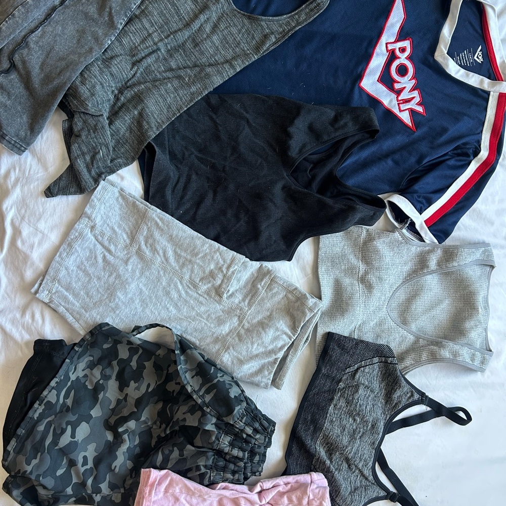 Athletic Wear Black and Gray Shorts and Tops for  Versatile Comfort